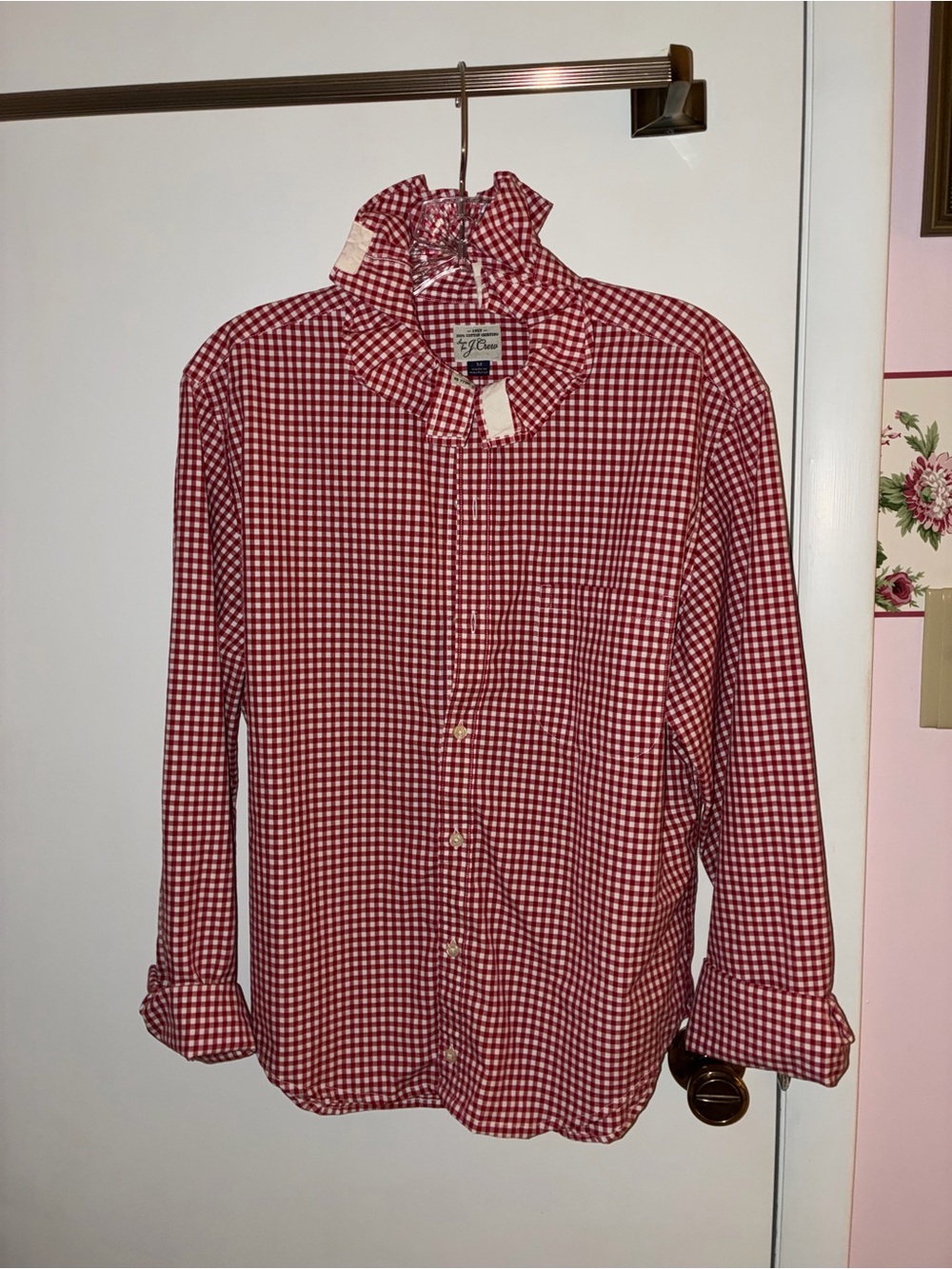 Re-worked, Up-cycled ruffled collar shirt